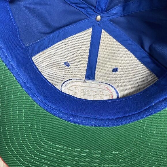 Vintage Detroit Pistons Hat Snapback NBA Basketball AJD Blue Red - Picture 6 of 8